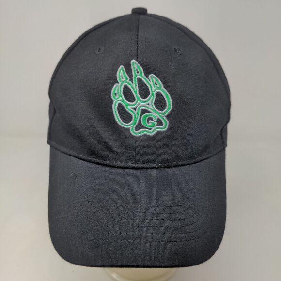 Unbranded Men's Strapback Hat Black Size OSFM Embroidered Paw Logo 100% Cotton - Picture 2 of 7